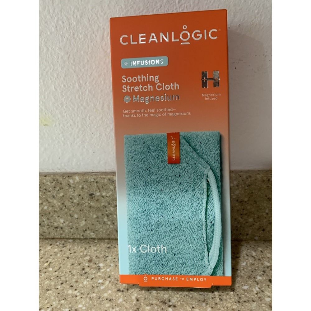 CleanLogic Infusions Stretch Bath Shower Cloth Magnesium Infused 1 Cloth New